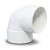 UPVC Elbow 90° Size 3 inch White, Schedule 40 - Image 1