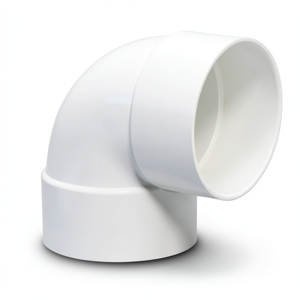 UPVC Elbow 90° Size 6 inch, White Color