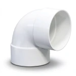 كوع UPVC زاوية °90 مقاس 8 إنش أبيض، جدول 40