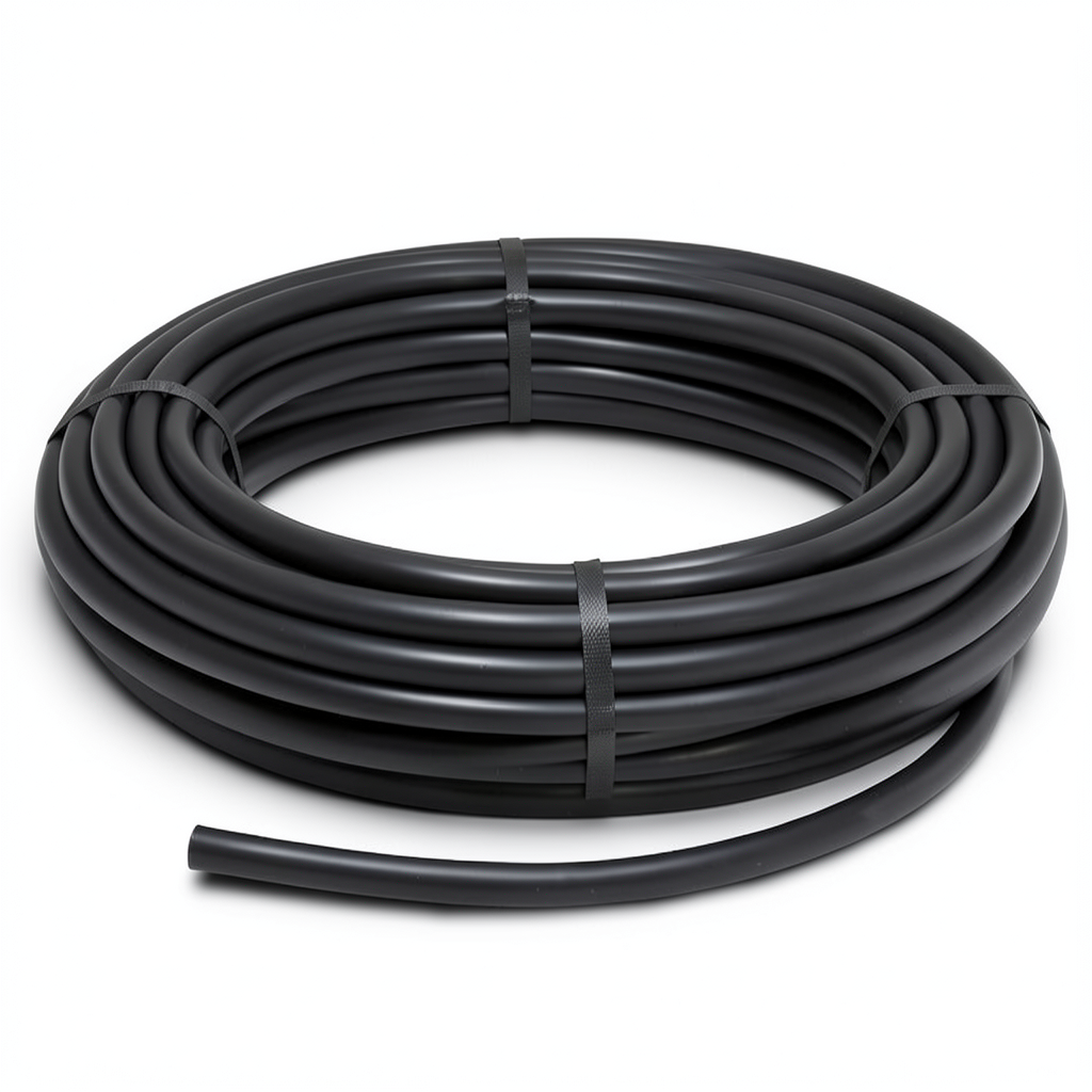 لفة أنابيب HDPE ضغط 3.9 بار PE 63 قطر خارجي 50 مم SDR 21 أسود