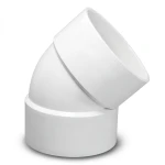 كوع UPVC زاوية 45° مقاس ¾ إنش أبيض