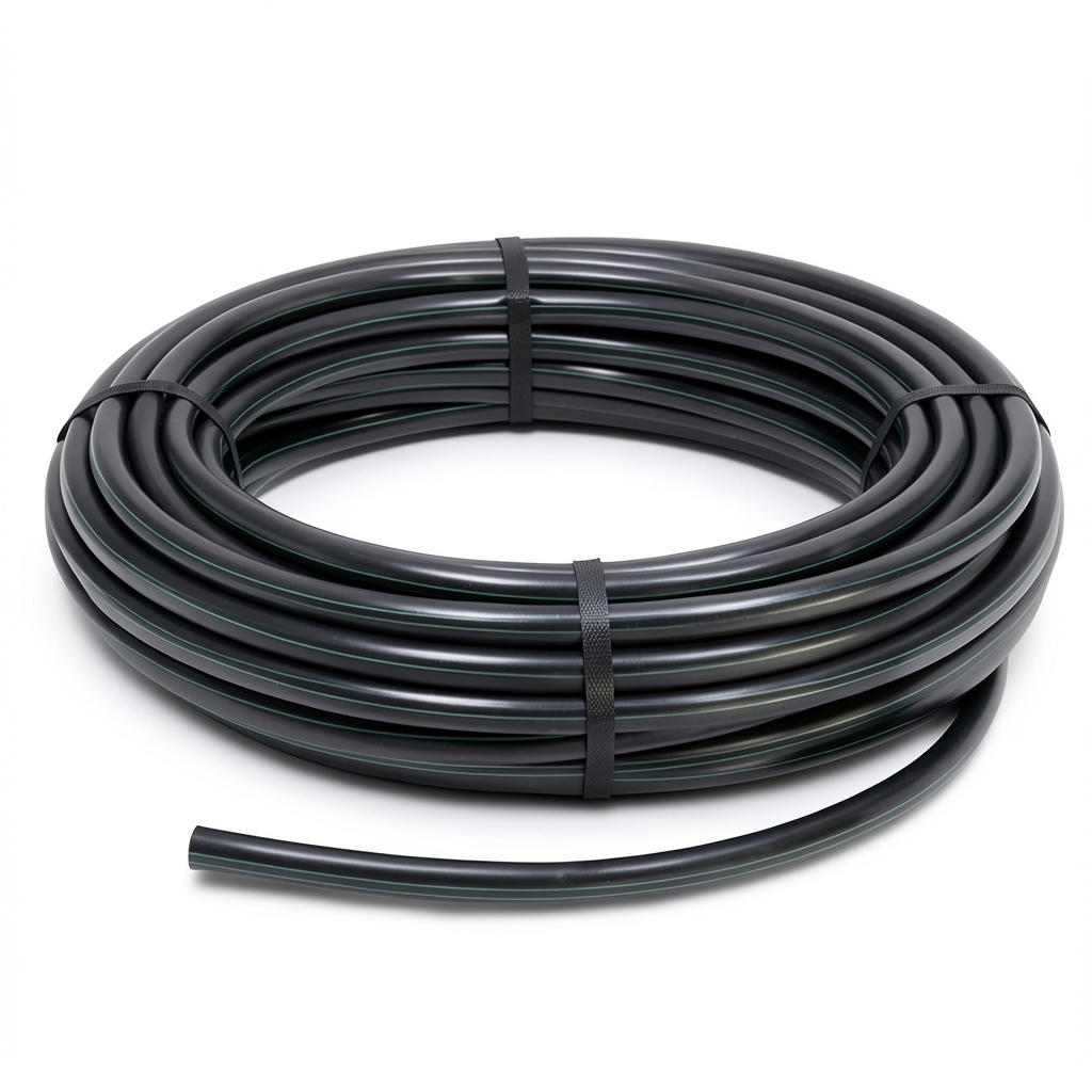HDPE Plastic Coil Pipe PN 3.9 Bar PE 63 75 mm SDR 21 Black