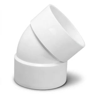 UPVC Plastic Elbow 45° 1 ½ inch White Color