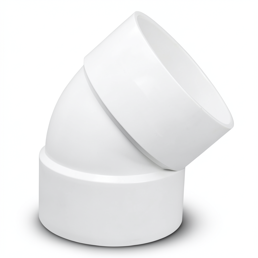 UPVC Plastic Elbow 45° 2 inch Schedule 40 White