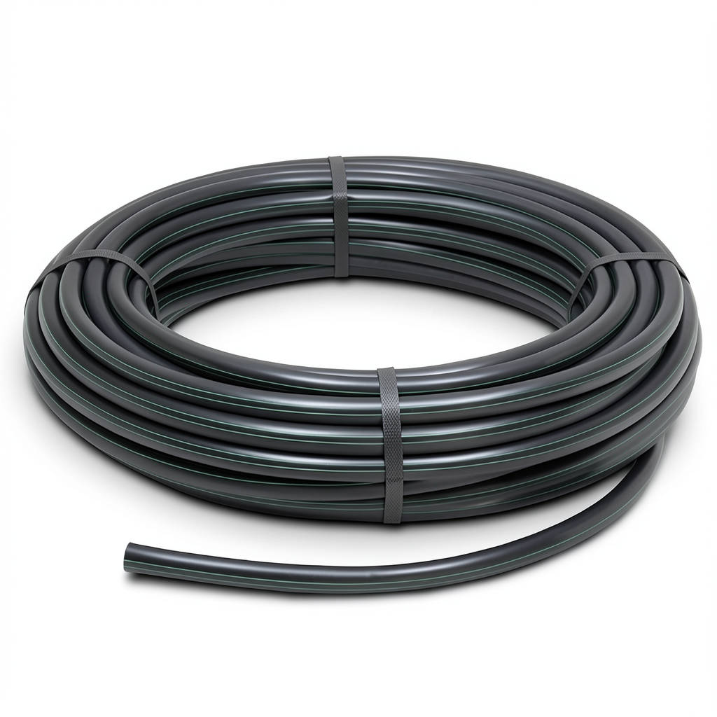 HDPE Polyethylene Coil Pipe 125 mm SDR 21 Nominal Pressure 3.9 Bar Black