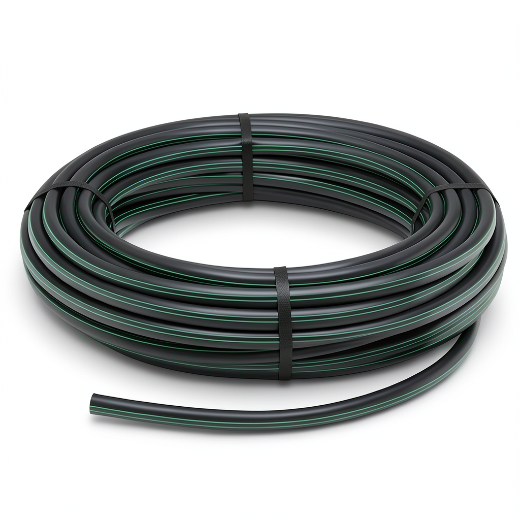 HDPE Plastic Coil Pipe PN 3.9 Bar PE 63 Size 140 mm SDR 21 Black