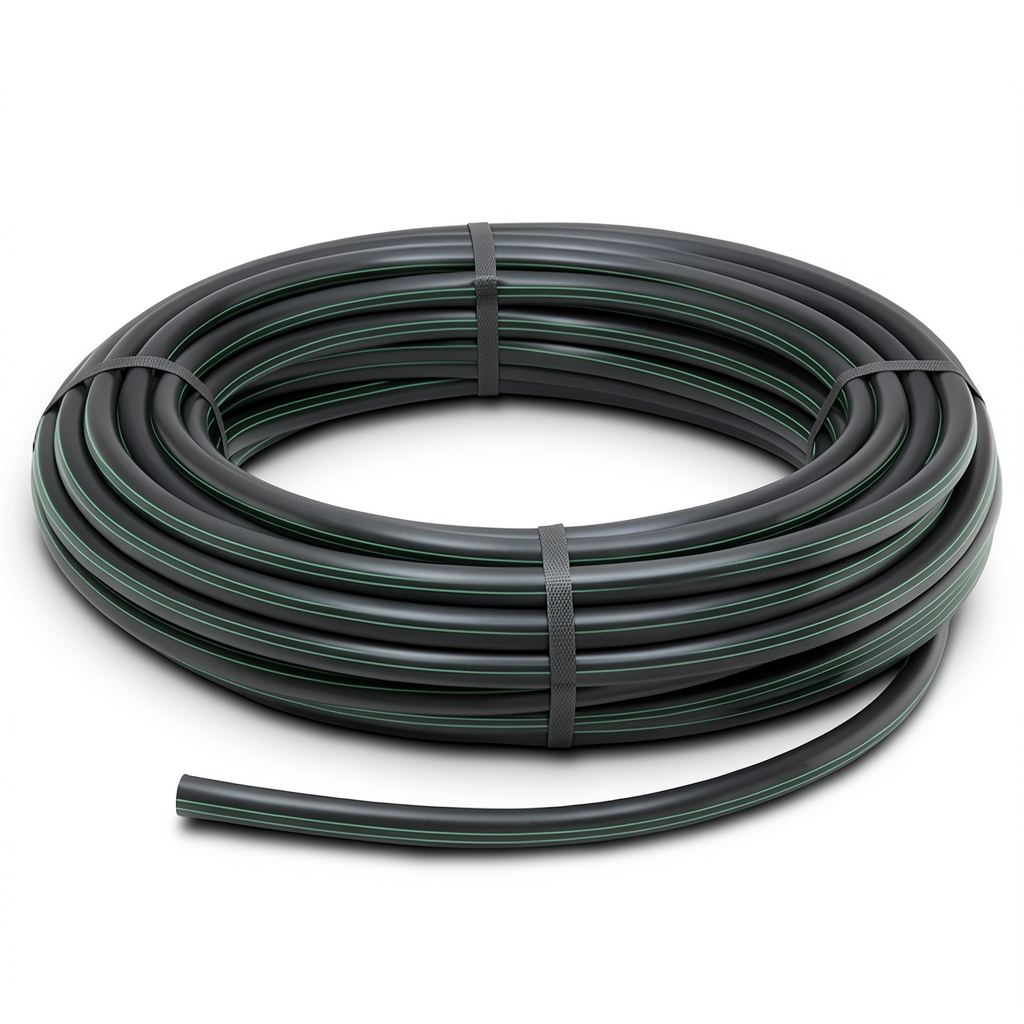 لفة أنابيب HDPE ضغط 6.2 بار PE 63 قطر خارجي 50 مم SDR 13.6 لون أسود