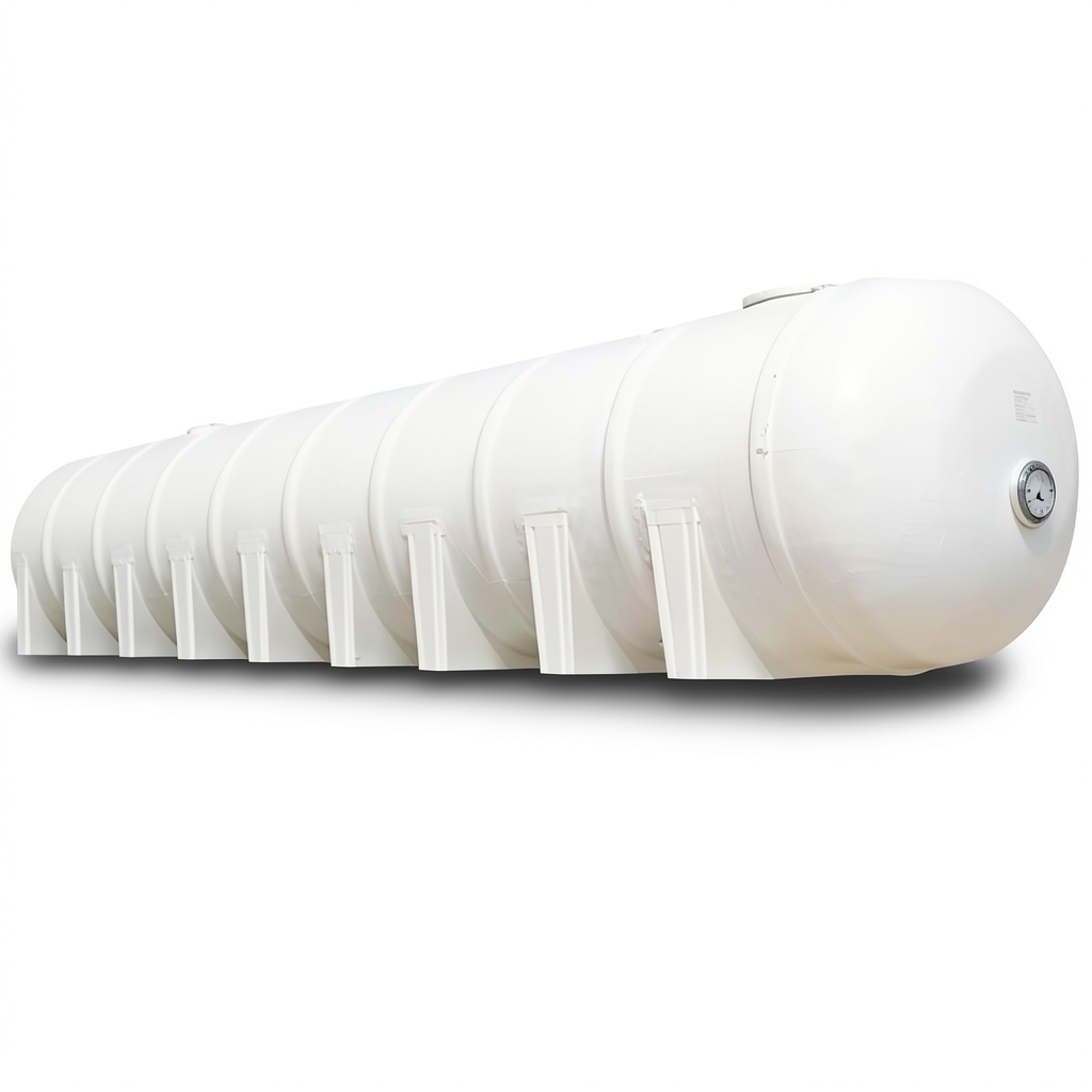 Water Tank Marjan Horizontal Fiber Glass 25000 Liter, Diameter 200 cm, Length 844 cm
