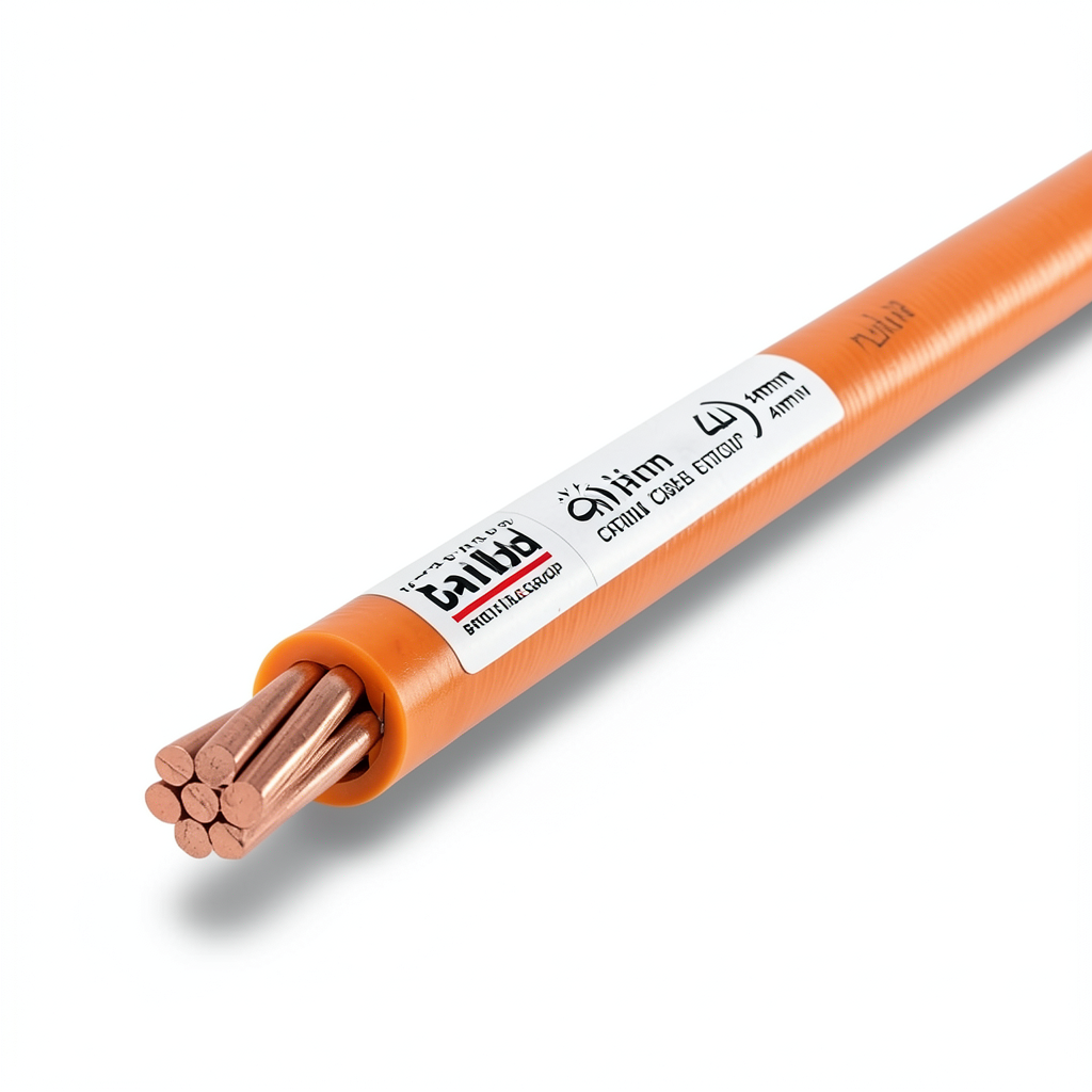 لفة سلك مفرد مجدول 4mm 450/750 فولت موصل نحاس عزل PVC لون برتقالي | مجموعة كابلات الرياض