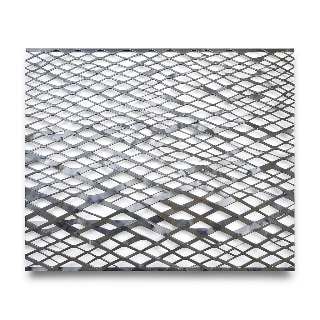 Bait Al Tatawor Hot Rolled Expanded Metal Mesh Memari Shape 1.4mm Thickness 2.44m Width 4m Length