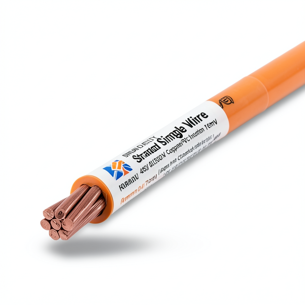 سلك مفرد مجدول 16 ملم 450/750 فولت موصل نحاس معزول PVC لون برتقالي | مجموعة كابلات الرياض