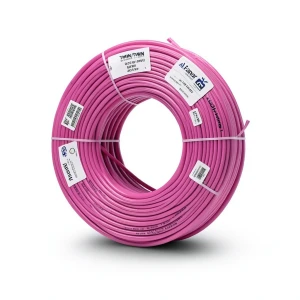 كابل نحاس THHN/THWN قطر 2.7 مم معزول PVC 105° اللون وردي 600 فولت الطول 2500 قدم | شركة الفنار