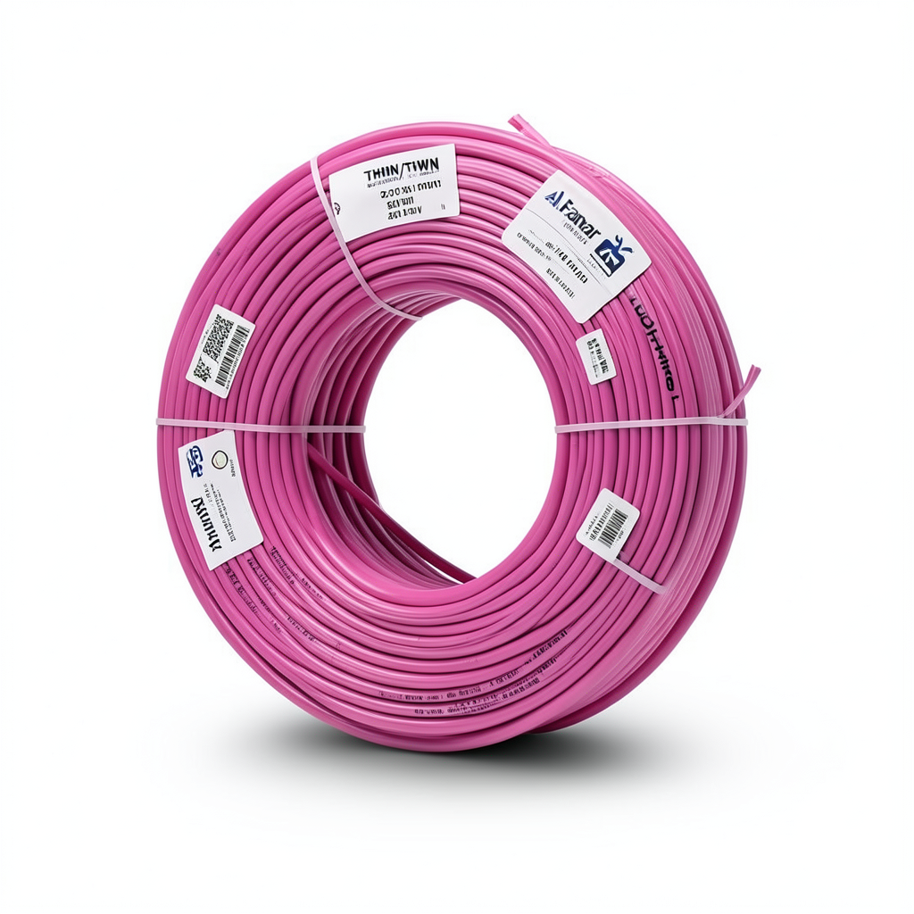 THHN/THWN Copper Cable 2.7 mm Diameter PVC 105°C Insulation Pink 600 Volt 2500 Feet | Al Fanar