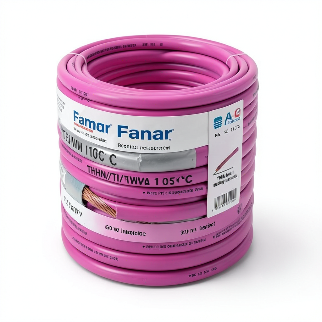 THHN/THWN Copper Cable PVC 105°C Insulation 3.0 MM Diameter 600 Volt 2500 Feet Pink | Al Fanar