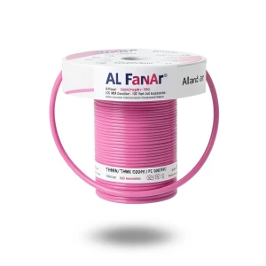 كابل نحاس THHN/THWN معزول PVC 105° قطر 3.4 مم 600 فولت طول 2500 قدم وردي | شركة الفنار