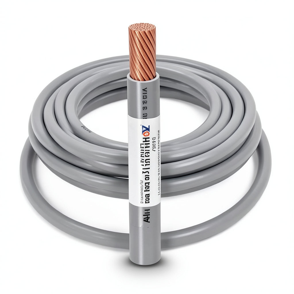 كابل نحاس THHN/THWN قطر 7.6 مم 600 فولت 500 قدم معزول PVC رمادي | شركة الفنار