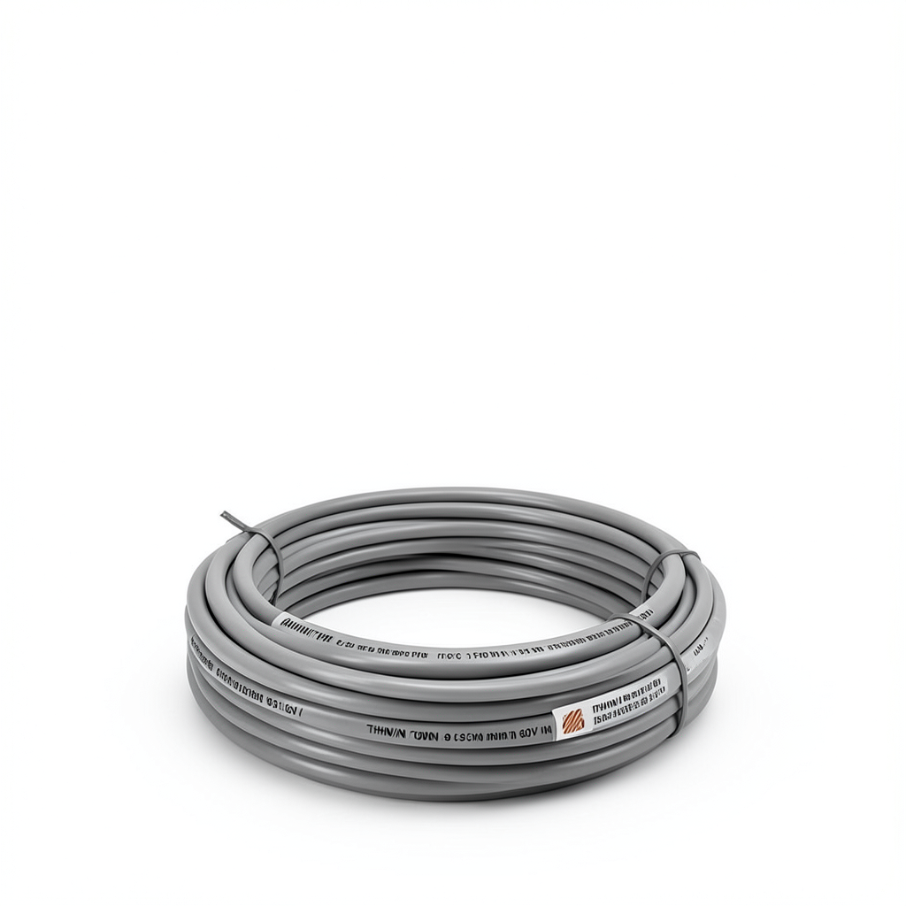 THHN/THWN Copper Cable 9.3 mm Diameter PVC 105°C Insulation Gray 600 Volt 500 Feet | Al Fanar