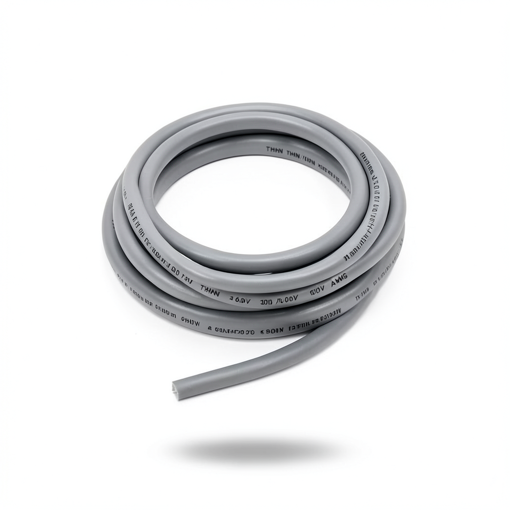 كابل نحاس THHN/THWN قطر 12.7 مم 600 فولت 500 قدم معزول PVC رمادي | شركة الفنار