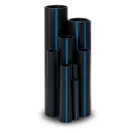 HDPE Pipe PN 12.5 Bar PE 80 Size 25 mm Thickness 1.9 mm Black