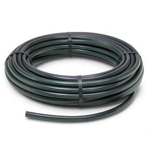لفة أنابيب HDPE ضغط 3.9 بار PE 63 قطر خارجي 110 مم SDR 21 لون أسود