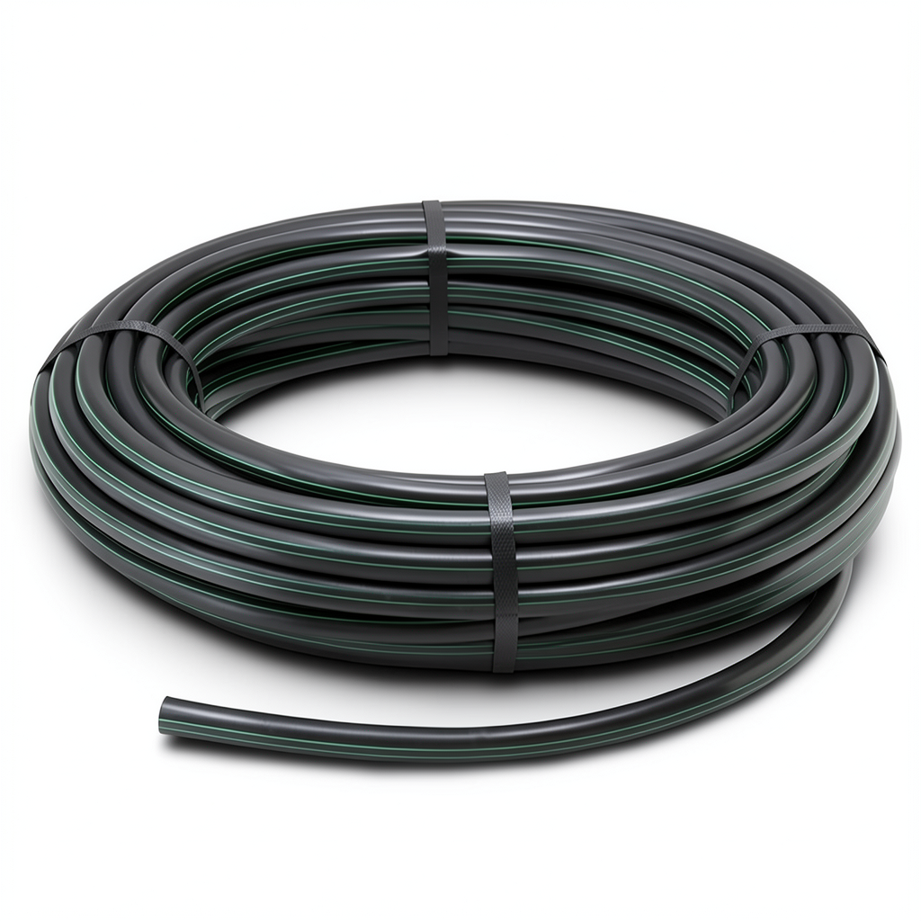 HDPE Polyethylene Coil Pipe 125 mm SDR 21 Nominal Pressure 3.9 Bar Black