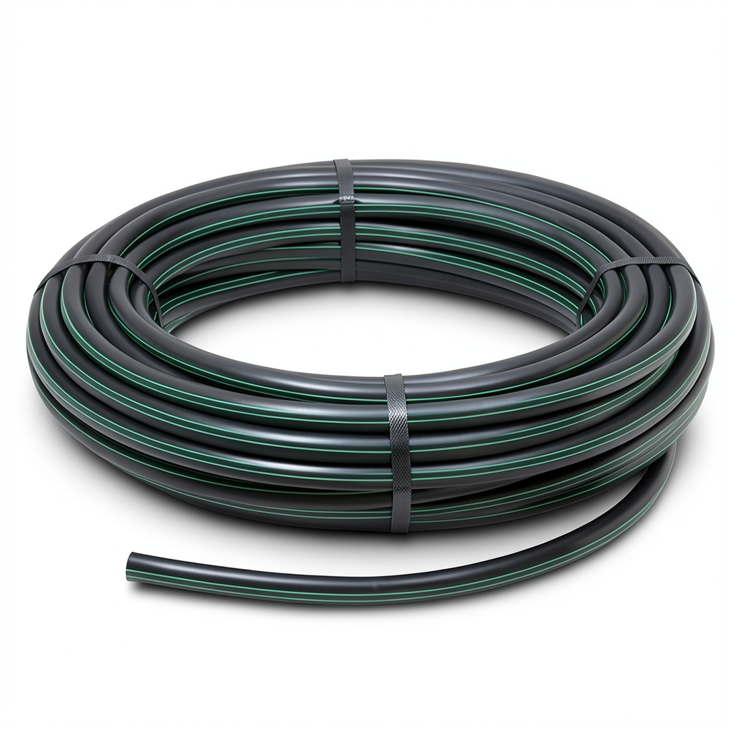 لفة أنابيب بلاستيك HDPE ضغط 6.2 بار PE 63 قطر خارجي 32 مم SDR 13.6 لون أسود