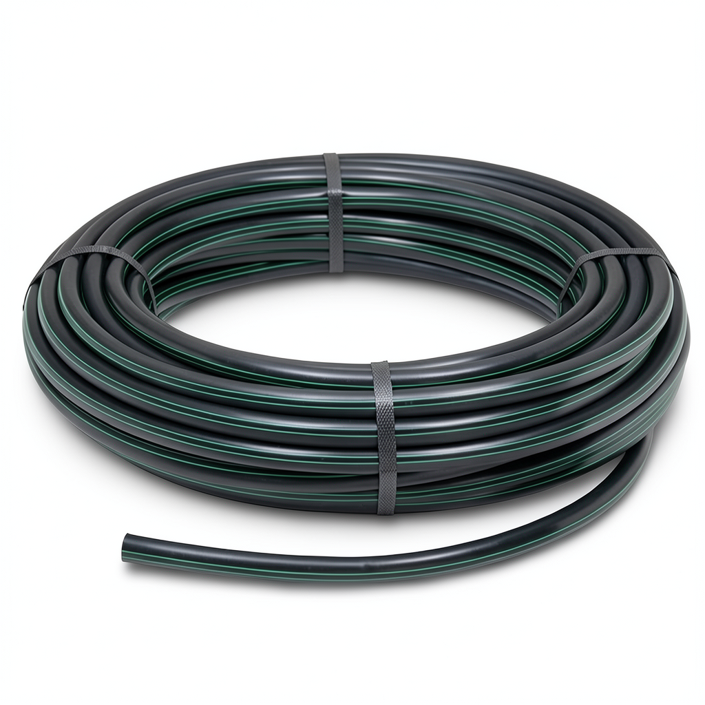 لفة أنابيب بلاستيك HDPE ضغط 6.2 بار PE 63 قطر خارجي 110 مم SDR 13.6 أسود