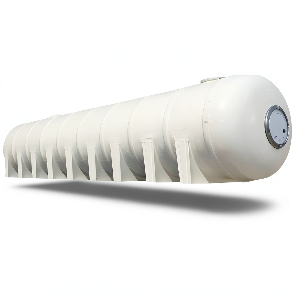 Marjan Water Tank Fiber Glass Horizontal 18000 Liter, Diameter 244cm, Length 430cm