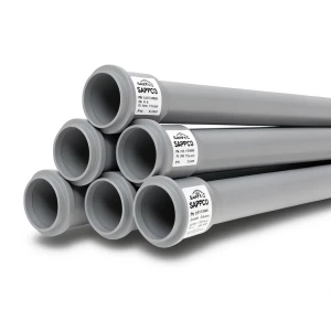 UPVC Pipes PN 10 Bar Size 75 mm Thickness 3.6 mm Gray Color | SAPPCO