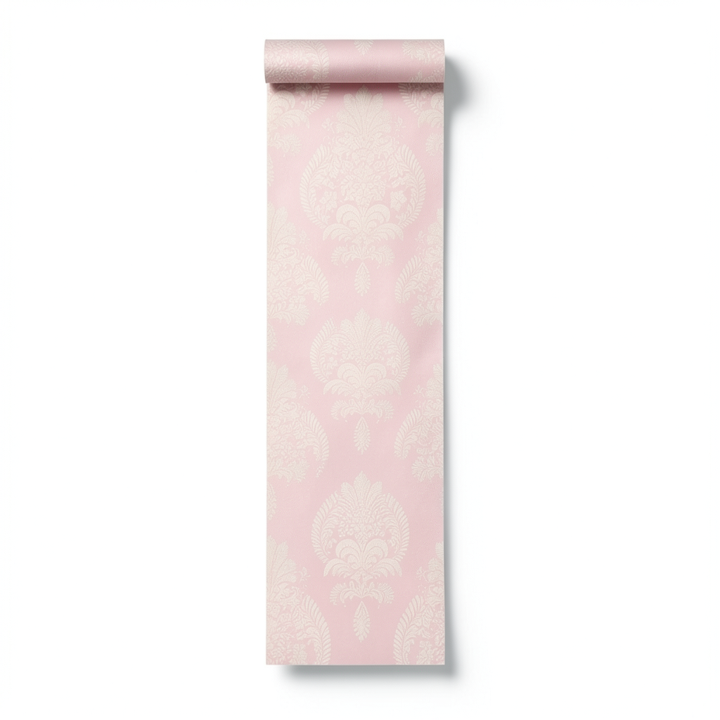Classic Wall Covering Pink Color, 10m Length, 0.53m Width
