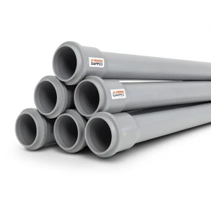 UPVC Pipes PN 10 Bar Size 250 mm Thickness 11.9 mm Gray Color | SAPPCO