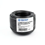 14 AWG Stranded Copper Electric Wire 600V PVC Insulated Black | Asharqiyah Cables Company for Industry