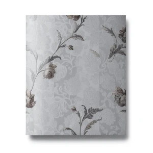 Italian Floral Wall Covering 10m x 1.06m Gray, Model 5446
