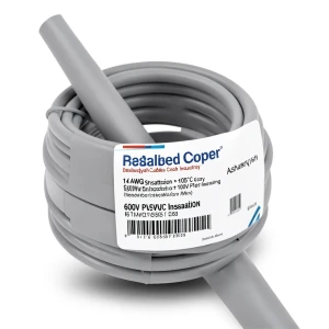سلك كهرباء 14 AWG نحاس مجدول معزول PVC +105°C رمادي، جهد 600 فولت | شركة كابلات الشرقية للصناعة