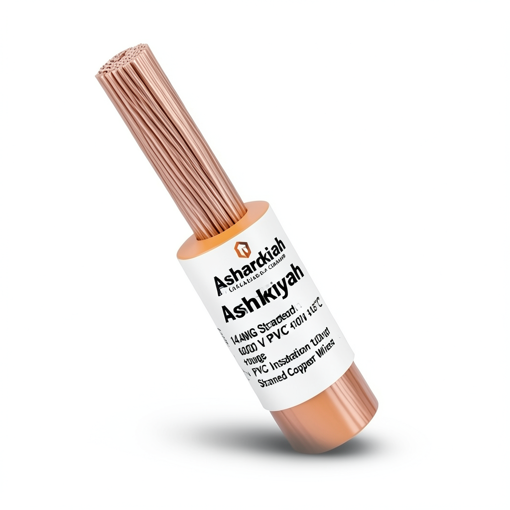 14 AWG Stranded Copper Wire 600 V PVC Insulation +105°C Orange | Asharqiyah Cables Company for Industry