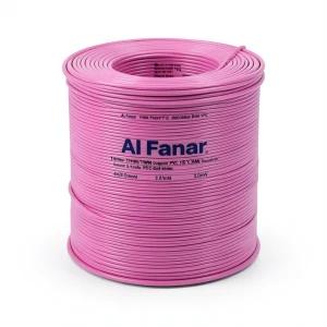 كابل نحاس THHN/THWN معزول PVC 105° قطر 3.0 مم 600 فولت طول 2500 قدم لون وردي | شركة الفنار