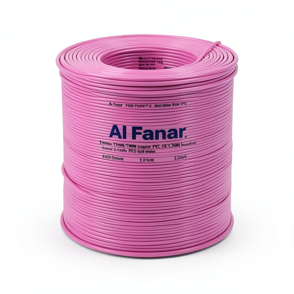 THHN/THWN Copper Cable PVC 105°C Insulation 3.0 MM Diameter 600 Volt 2500 Feet Pink | Al Fanar