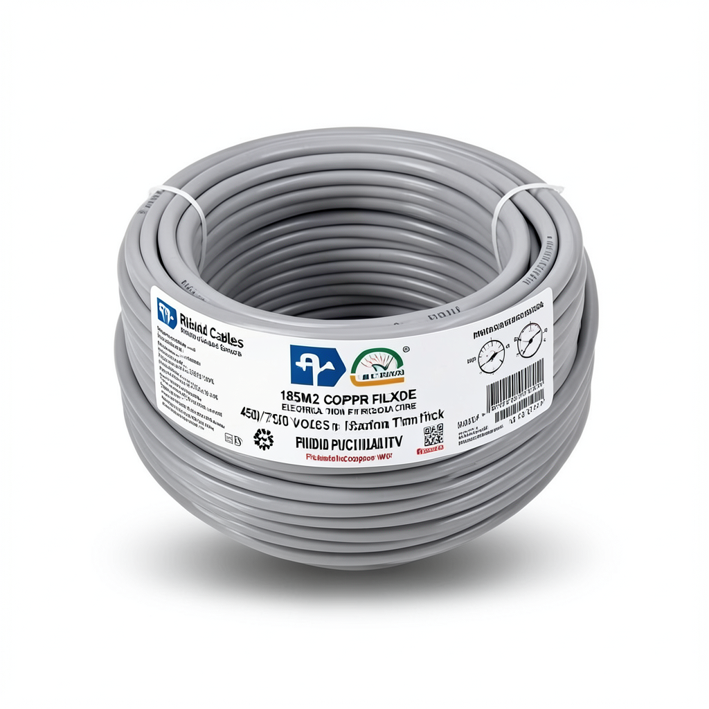 185mm2 Copper Flexible Electrical Wire 450/750 volts, PVC Insulation 2mm Thick, Gray | Riyadh Cables by Riyadh Cables Group