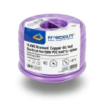 14 AWG Stranded Copper Electrical Wire 600 Volt PVC Insulated +105°C Violet | Asharqiyah Cables Company for Industry