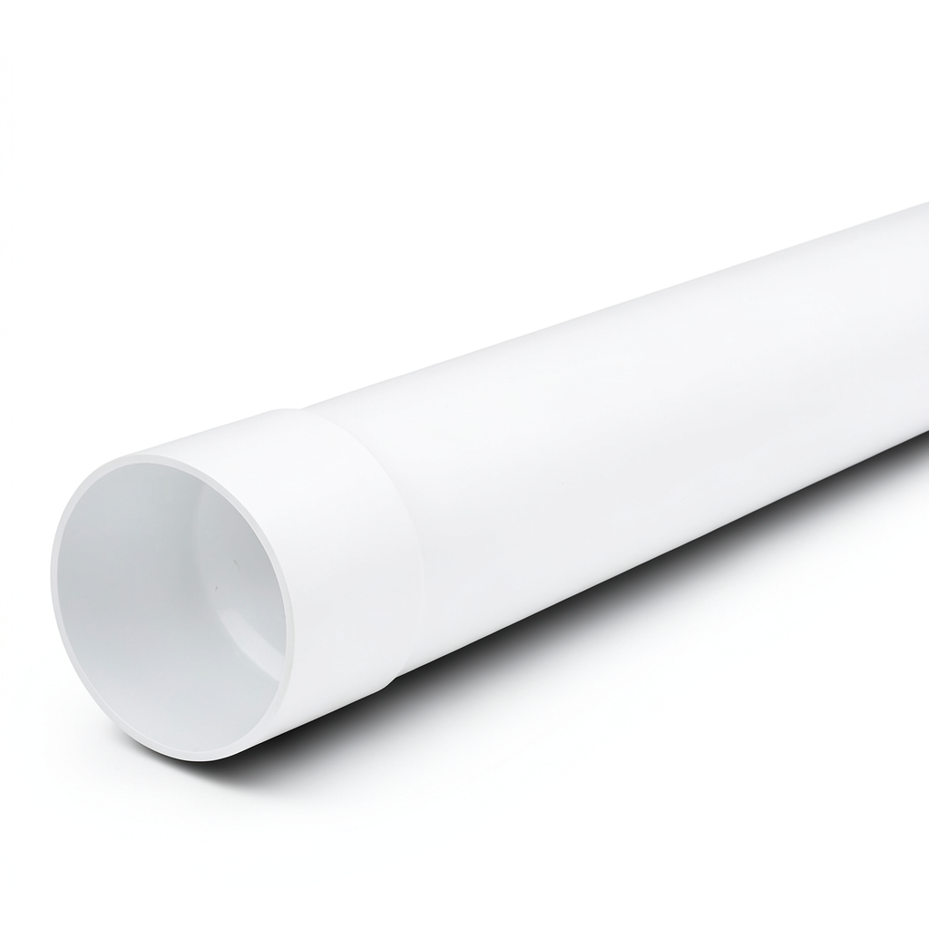 UPVC Plastic Pipe 4 inch Thickness 4.90 mm Nominal Pressure 160 psi White