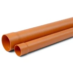 أنابيب بلاستيك UPVC مقاس 3 إنش سمك 5.87 مم ضغط 250 psi لون برتقالي بني