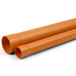 مواسير UPVC ضغط 250 psi مقاس 8 إنش سماكة 15.45 مم لون برتقالي بني