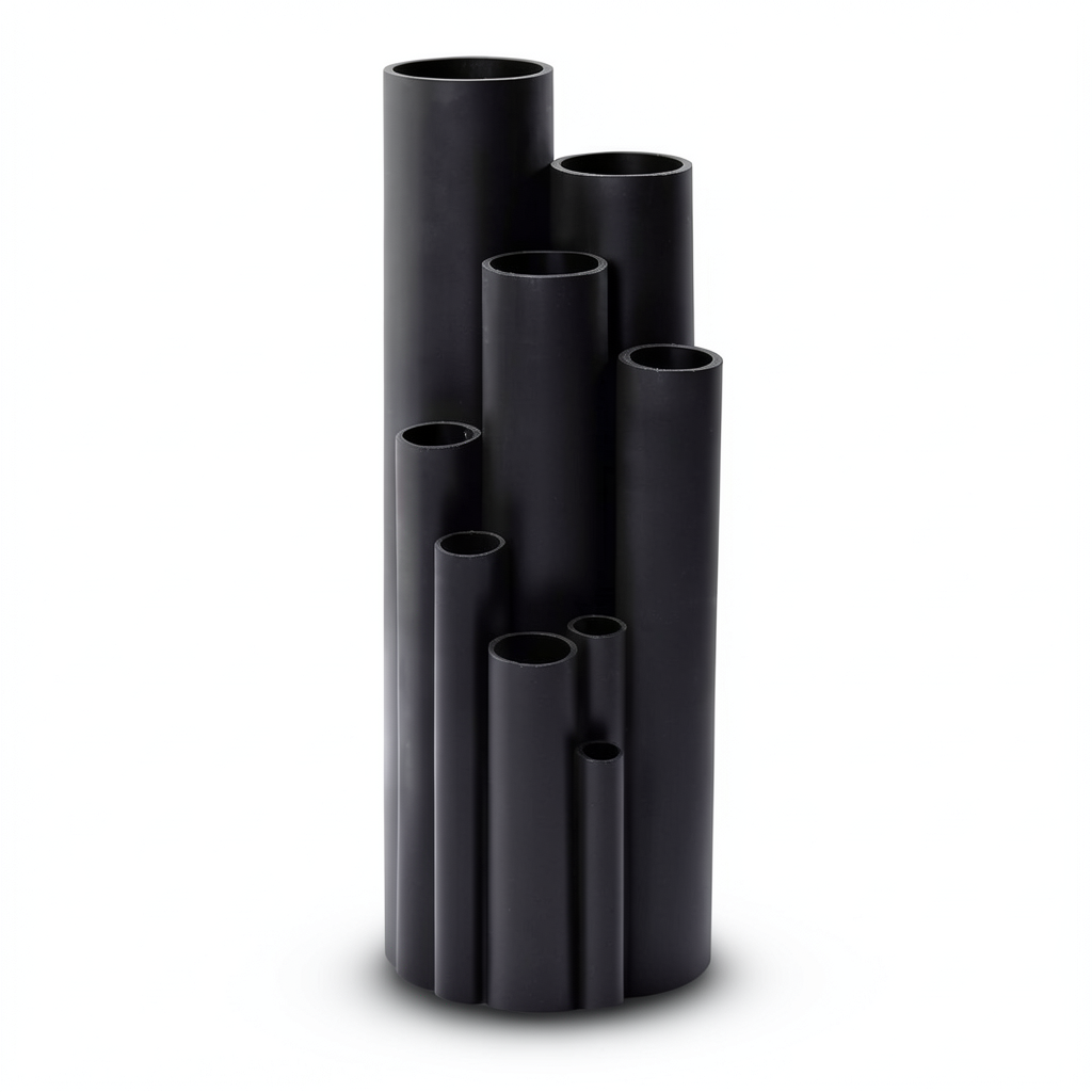مواسير HDPE ضغط 12.5 بار PE 80 قطر خارجي 90 مم سمك 6.7 مم لون اسود