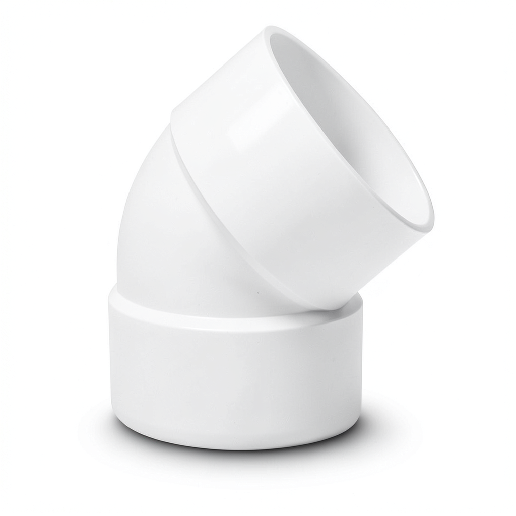UPVC Plastic Elbow 45° 3 inch White