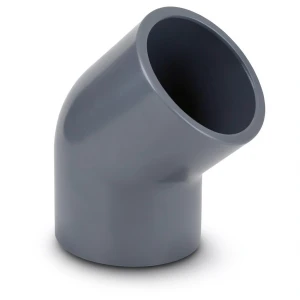 كوع UPVC زاوية 45° مقاس ¾ انش لون رمادى غامق