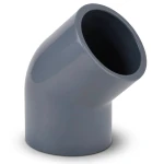 كوع UPVC زاوية 45° مقاس 1 انش لون رمادى غامق