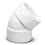 كوع UPVC زاوية 45° مقاس 6 إنش أبيض