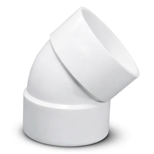 كوع UPVC زاوية 45° مقاس 6 إنش أبيض
