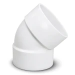 كوع UPVC زاوية °45 مقاس 8 إنش أبيض