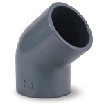 كوع UPVC زاوية 45° جدول 80 مقاس 2 انش لون رمادى غامق